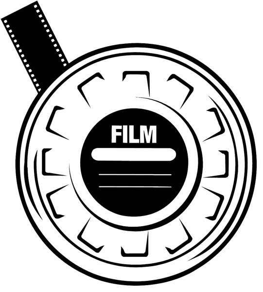 Film canister vinyl decal. Customize on line.       Cinemas Films Videos 022-0078  
